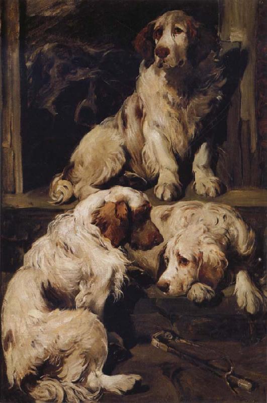 John emms Chumber Spaniels France oil painting art